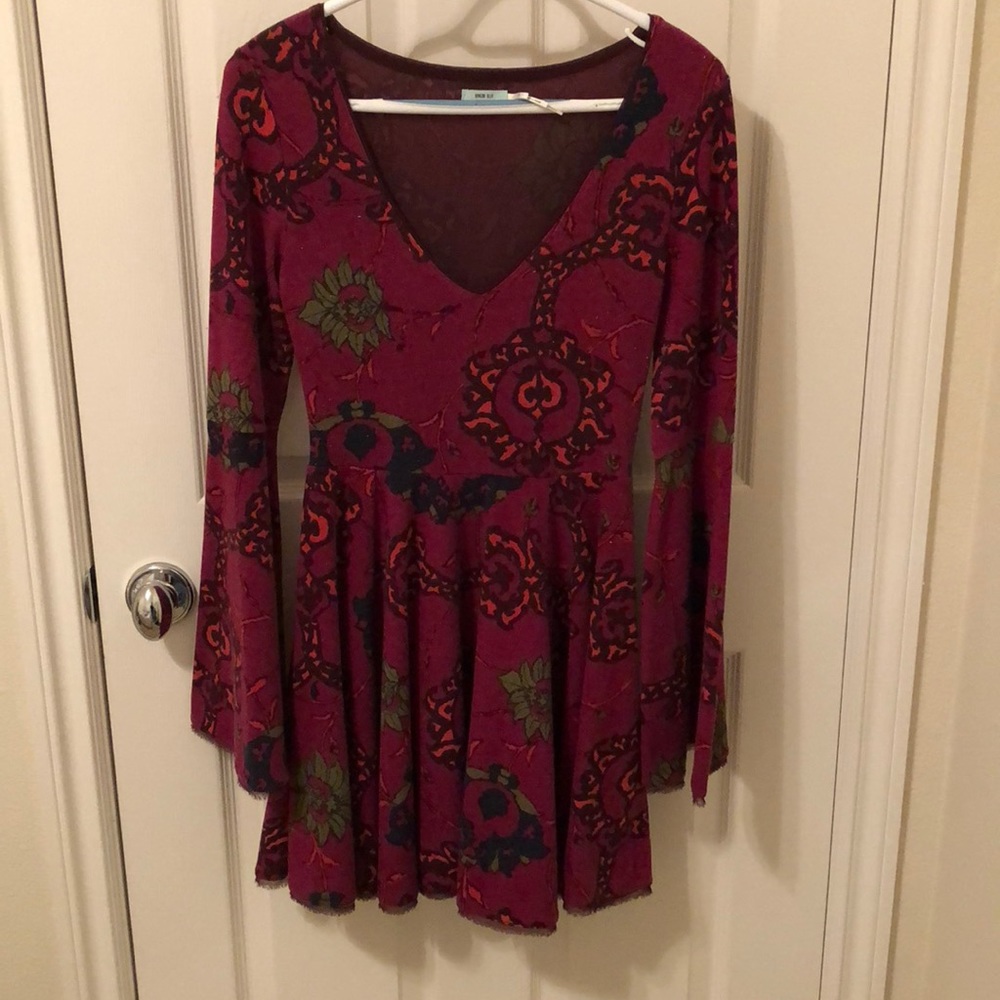 Urban Outfitters Maroon Floral dress